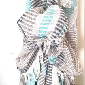 Travel Wrap Blanket Hand Crafted Loom Weave 2 Side Organic Cotton